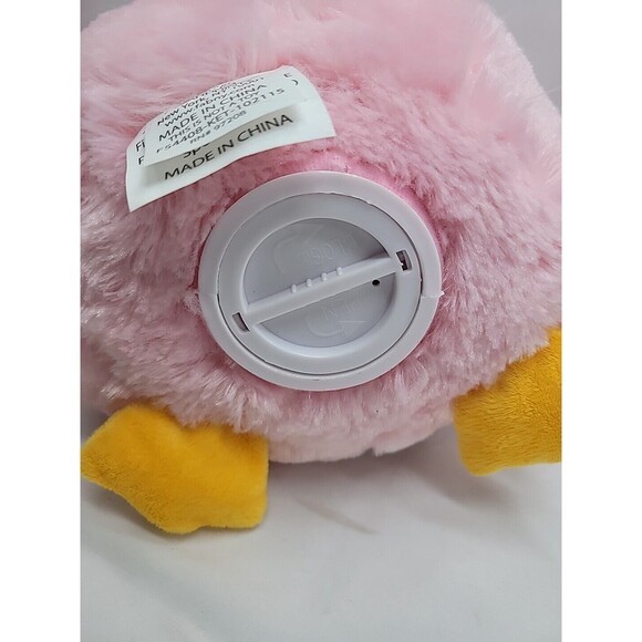 8" FAB.NY pink, turqois & yellow plush owl bank - Picture 10 of 15